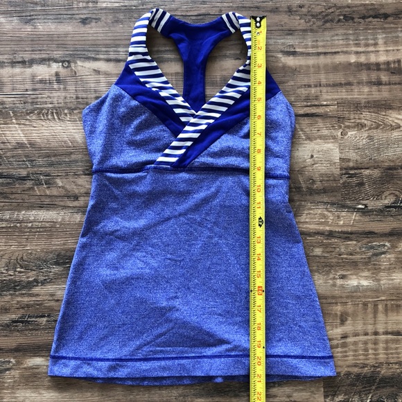Lululemon blue/white tank top - Picture 6 of 9